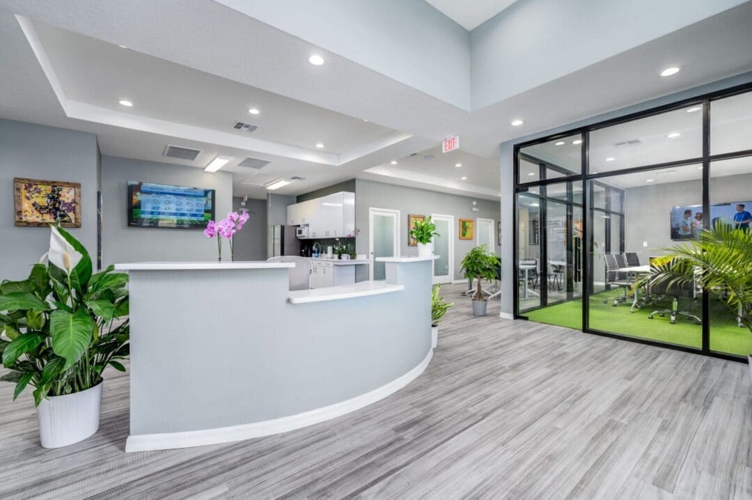 Interior lobby of Mango Space coworking Wesley Chapel